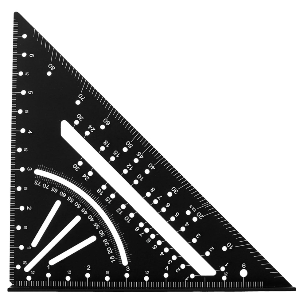 Carpenter Square,7Inch T Square Multi-Purpose Carpenter Tools, Black 4851267492871