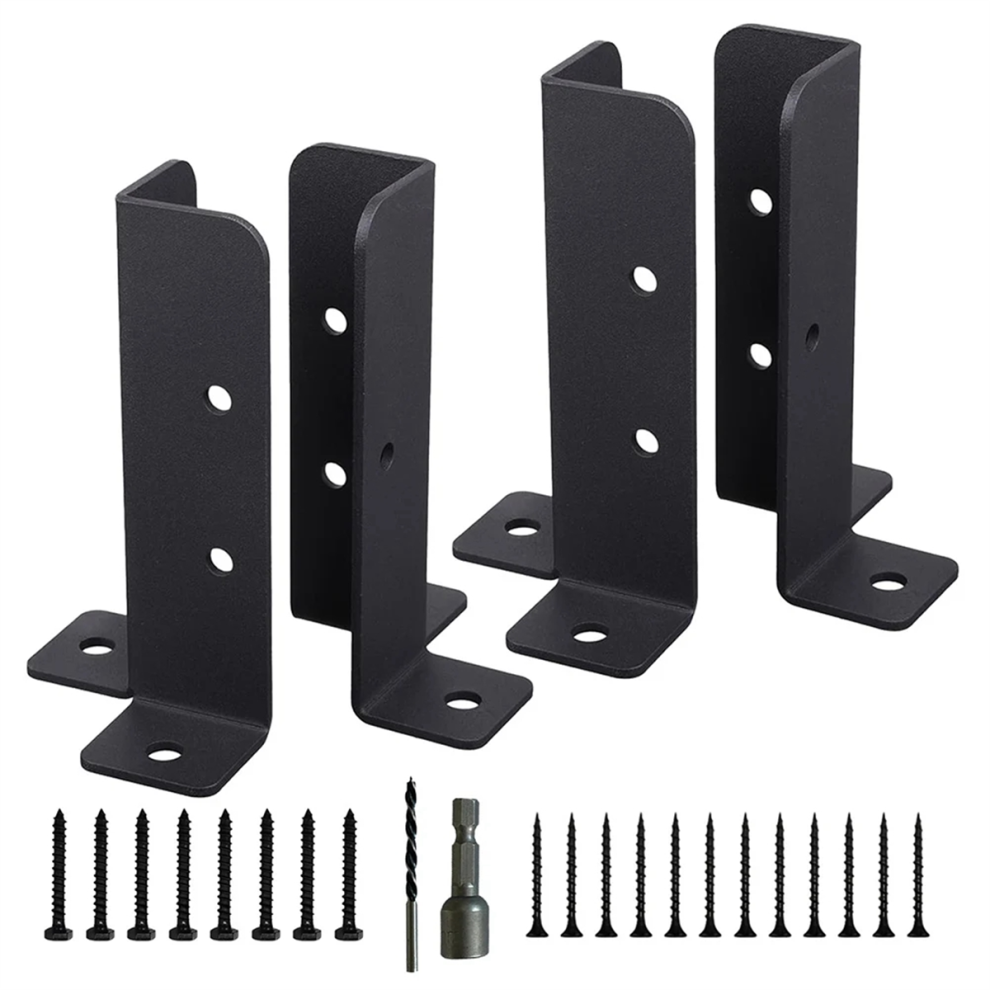 4Pcs Adjustable Deck Post Anchor Base Brackets Fence 4851267491515