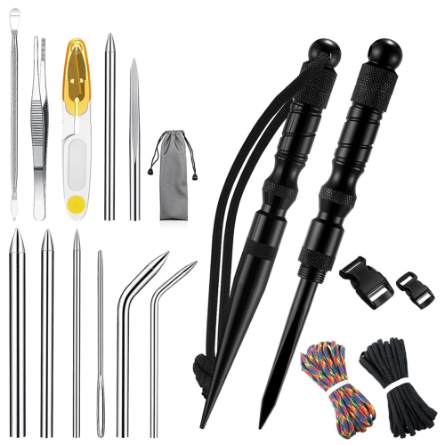 12Pcs Paracord- Knotter Tools Set Stainless Steel Marlinspike Set