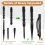 12Pcs Paracord- Knotter Tools Set Stainless Steel Marlinspike Set 7