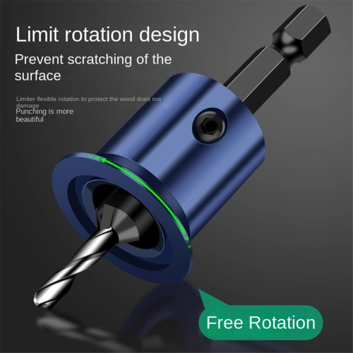 8mm Shank Countersunk Drill Bit Alloy Core Limiter Countersink Drill 2
