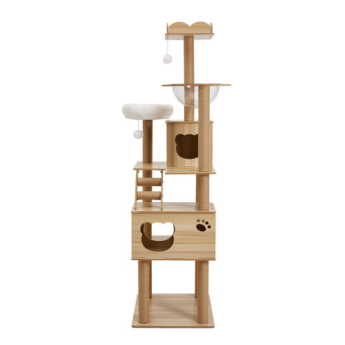 Living And Home Cat Tree Cat Tower with Perches and Condo 1