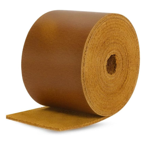 2in Wide Flat Leather Straps for Crafts,brown