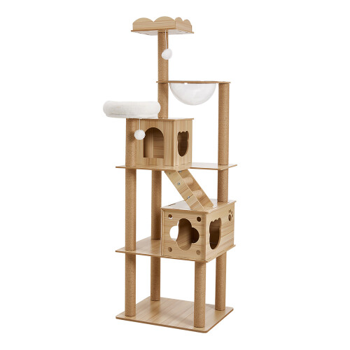 Living And Home Cat Tree Cat Tower with Perches and Condo