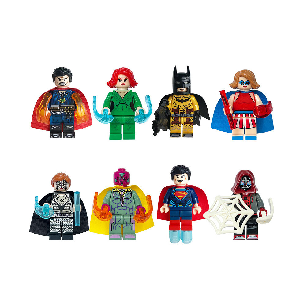 (Style A+B+C) 24Pcs Marvel Avengers Super Heroes Mini Figures Dc Set Fit Lego Christmas Gift