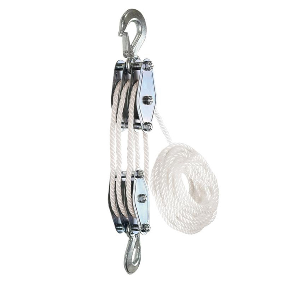 Block And Tackle Pulley System Rope Pulley Hoist Heavy Duty 15M 4851267400425