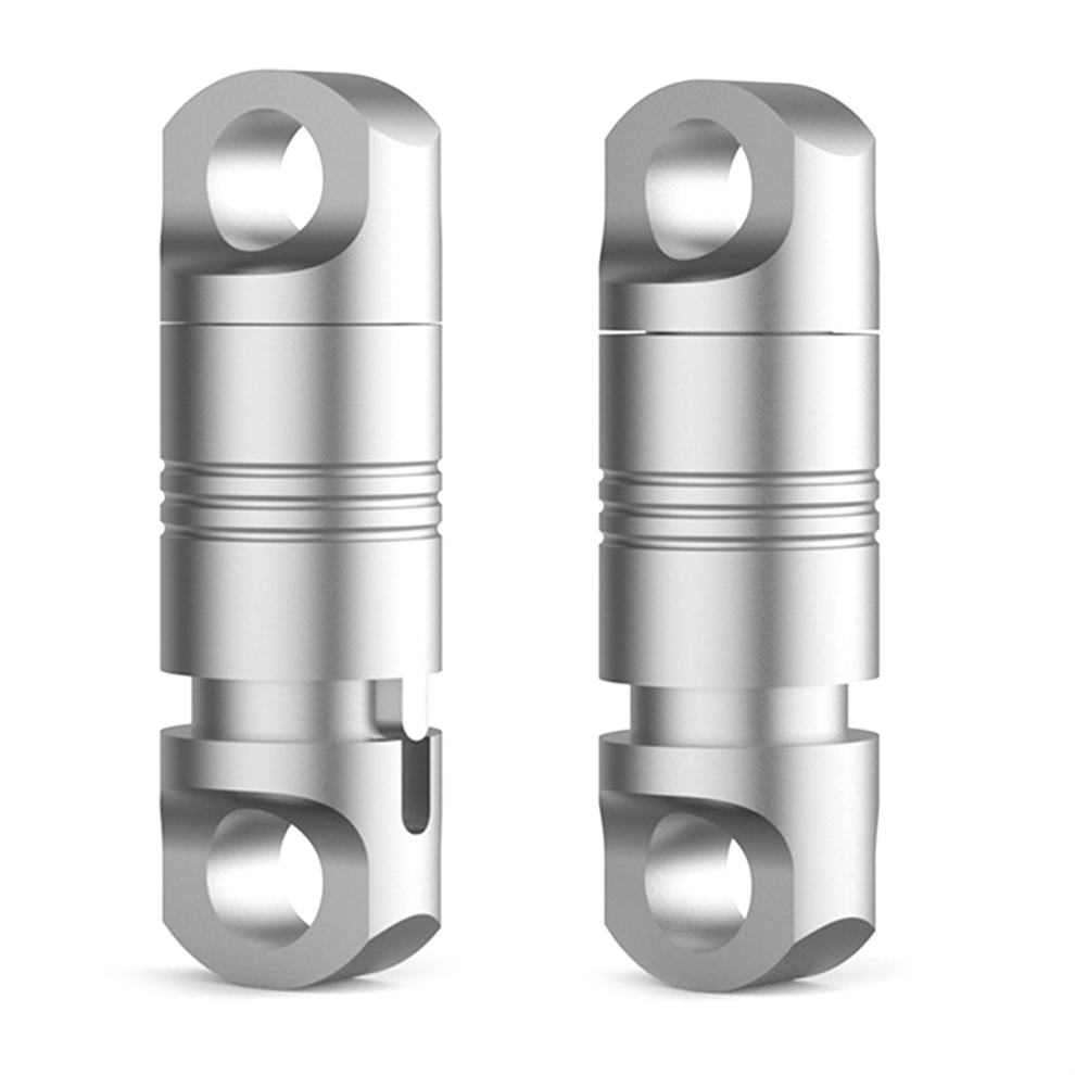 2Pcs Titanium Alloy Rotating Ring Buckle Keychain Waist Belt Buckle 4851267401361