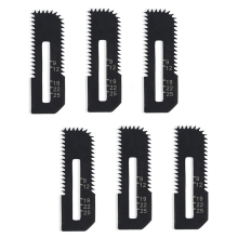 6-Pack Drywall Cut-Out Saw Blades for Cordless Cut-Out Saws - High-Carbon Steel, Depth Markers, Serrated for Precise Drywall & Wood Cuts