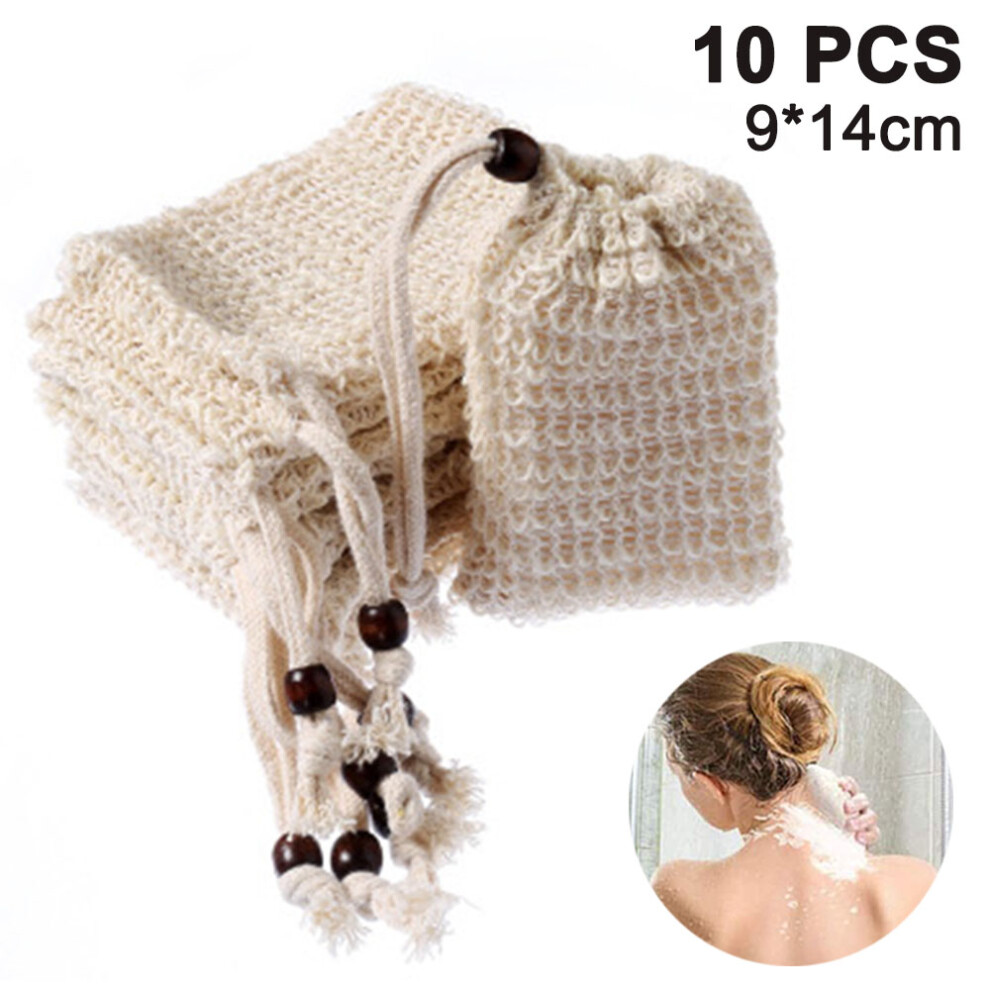 Yohou 10 Pack Soap Bag, Cotton Linen Soap Bag For Scraps & Save Soaps, Natural Fiber Soap Bags