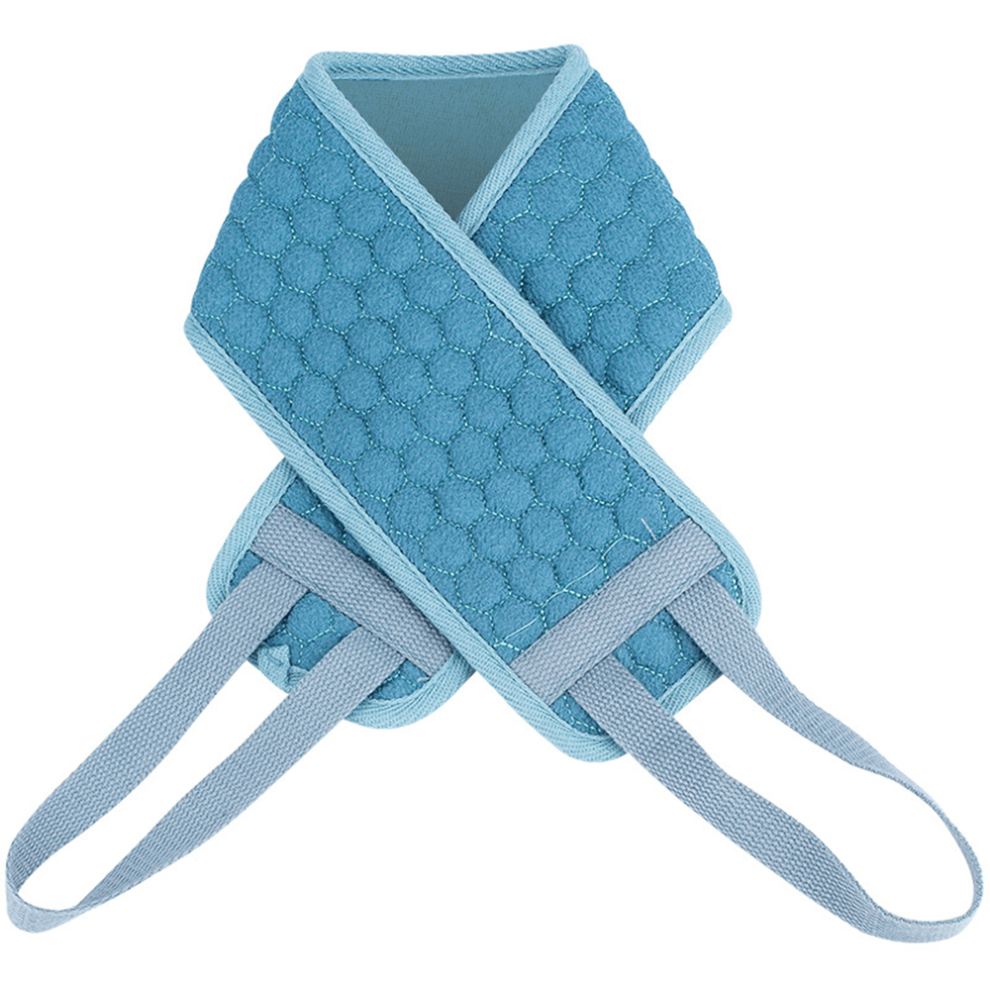 Yohou Beige/Cyan Back Scrubber For Shower, Household Bathing Back Towel Strong Coarse Sand Bathing, Mud And Back Scrubbing Tool
