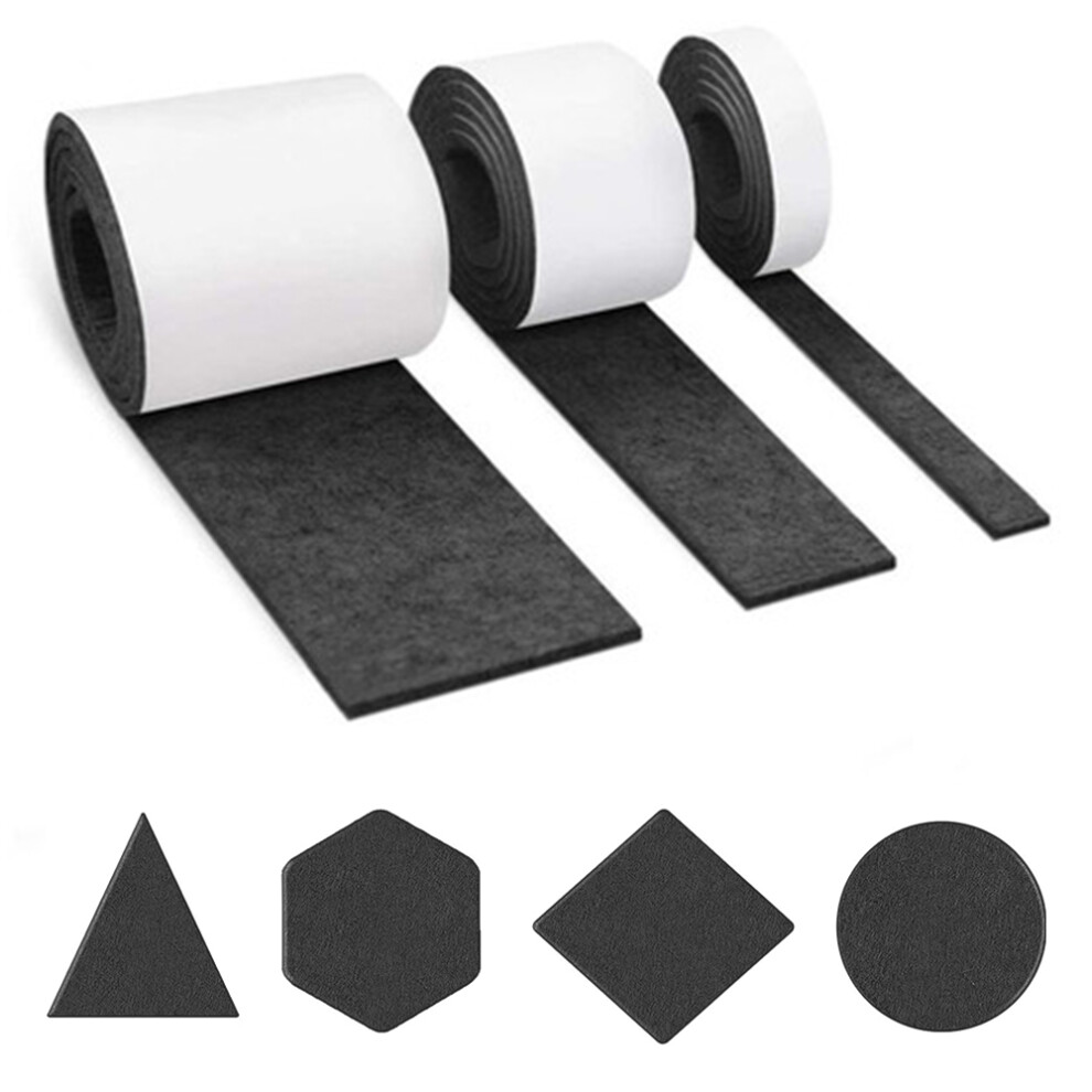 3 Rolls Felt Furniture Pads Heavy Duty Felt Strip Roll With Adhesive Backing Adhesive Felt Tape For Protecting Floors 9379360708408