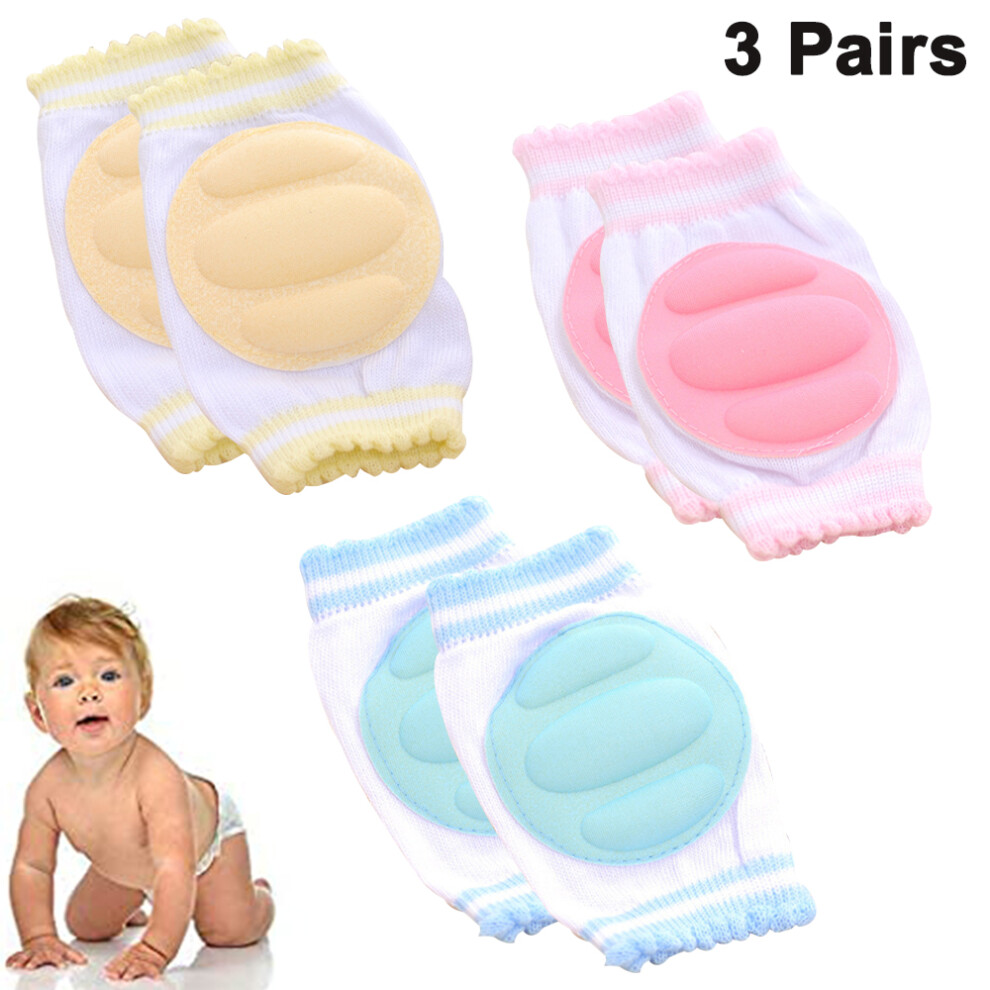 3 Pairs Anti-Slip Knee Pads for Babies, Adjustable Baby Knee Pads-image-OPC-PFBJSCX-NEW