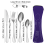 Portable Silverware Set with Case, Travel Camping Utensils Set 2