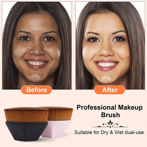 Foundation Brushes, 2 Pack Of High Density Seamless Foundation Brushes 1