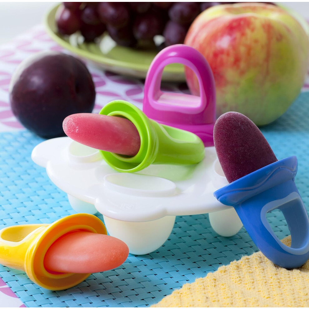 Fresh Fruitsicle Frozen Pop Tray, Multicolored Silicone Ice Tray Popsicle Stick Mold Yohou