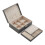 Living And Home Lockable Double Tier Faux Leather Jewellery Organizer 4