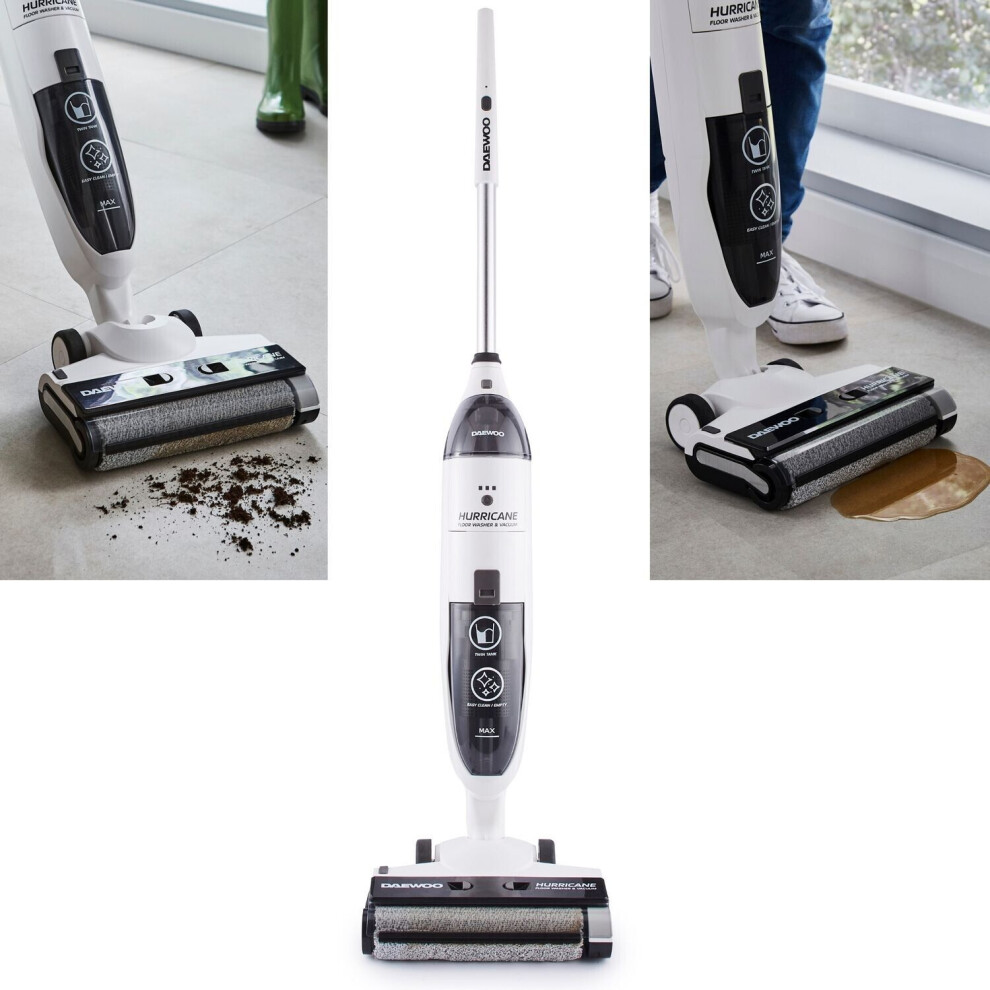 Daewoo Hurricane Upright Cordless Carpet Cleaner Hard Floor Washer Wet & Dry Vacuum Cleaning Scrubber Mop