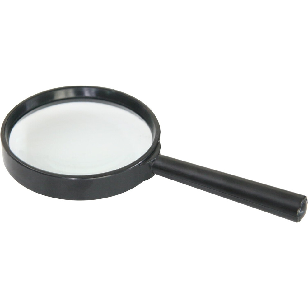 Magnifying Glass 5X Magnification Handheld Magnifying Glass 7.5 Cm Black Magnifying Glass Reading Aid Reading glasses