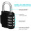 2pcs Combination Locker Padlock, 4 Digit Coded Padlock, Gym Lock, School Locker Lock 3