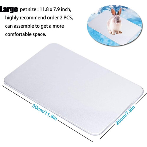 Rabbit Cooling Mat, Aluminum Pet Hamster Cooling Ice Pad 2