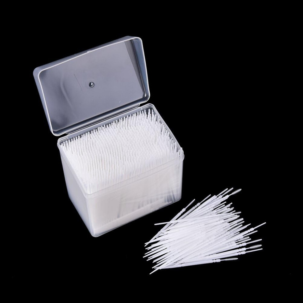 1100Pcs Dental Picks Plastic Toothpick Oral Hygiene 2 Way Interdental Brush Stick Double-Ended Toothpicks