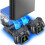 PS4 fan, PS4 cooler, PS4 stand with PS4 controller charging station 1
