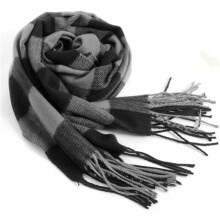Men's Scarves Classic Arrival Winter Plaid Scarf Tassel Edge Soft Warm Scarf(180*32cm)