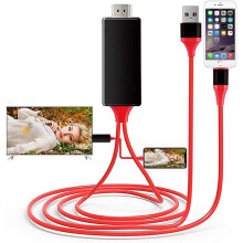 [Apple MFi Certified] Lightning To HDMI Cable Adapter Compatible with IPhone
