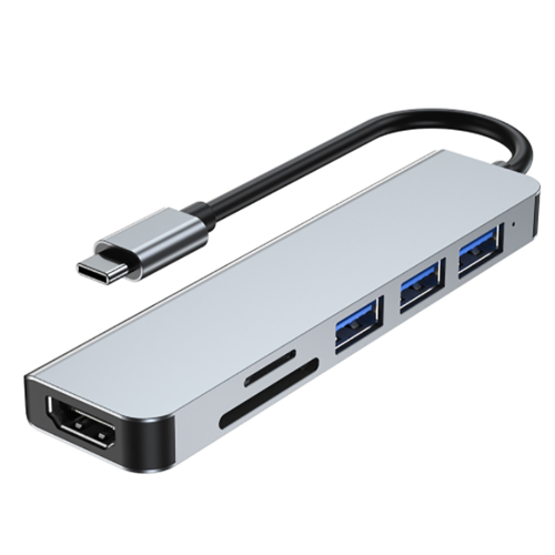 USB C Hub Multiport Adapter - 6 In 1 USB C To Multiport Adapter