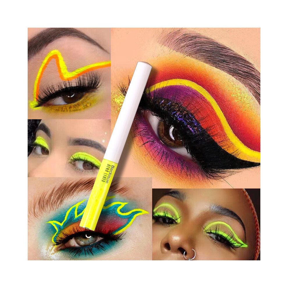 Yohou Neon Eyeliner Set, 8 Colors Uv Glow Liquid Eyeliner