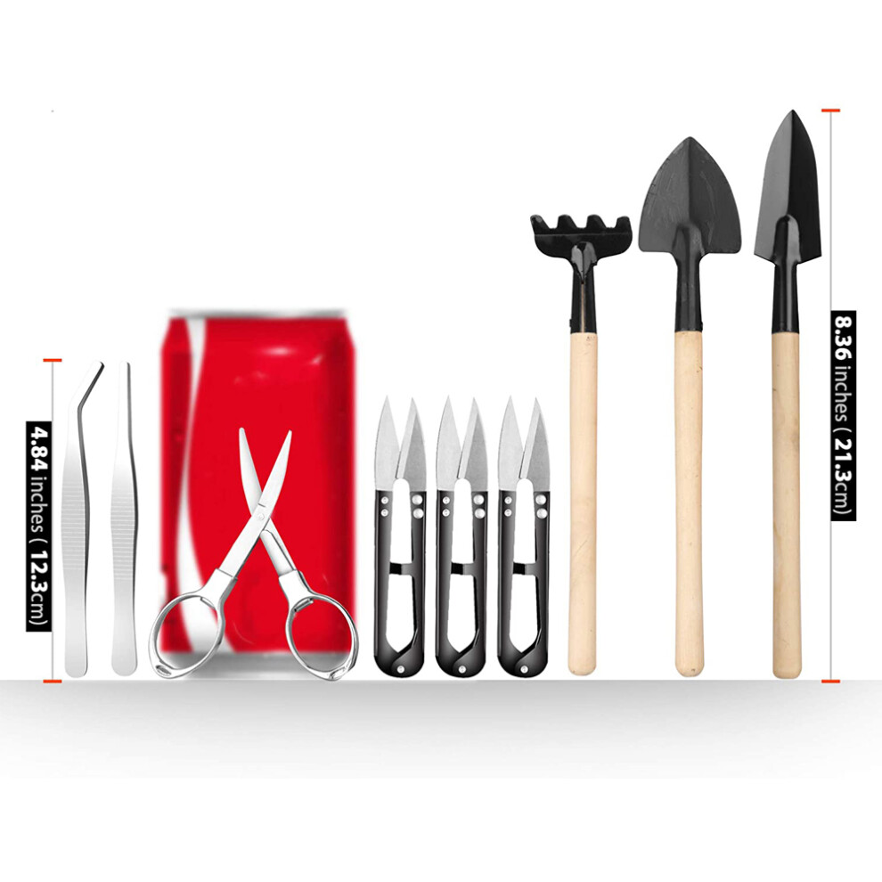 9 Pcs Bonsai Tools with Soil Moisture Meter, 3-in-1 Moisture Sensor-image-OPC-PFBJTD8-NEW