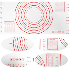 Silicone Mat Baking Mat Silicone Dough Mat Reusable Non-Slip Non-Slip with Measurement, 60 x 40 cm