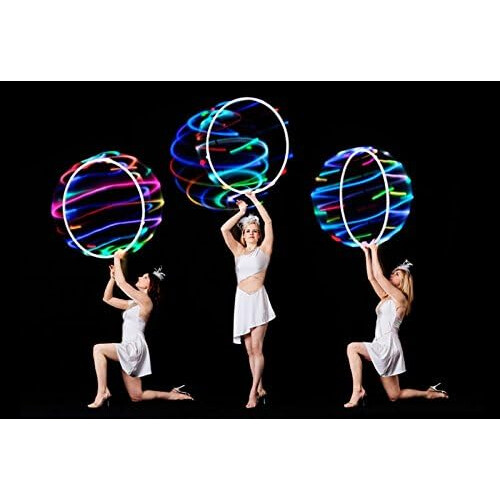 Glowing hula hoop colorful lights 80cm 1