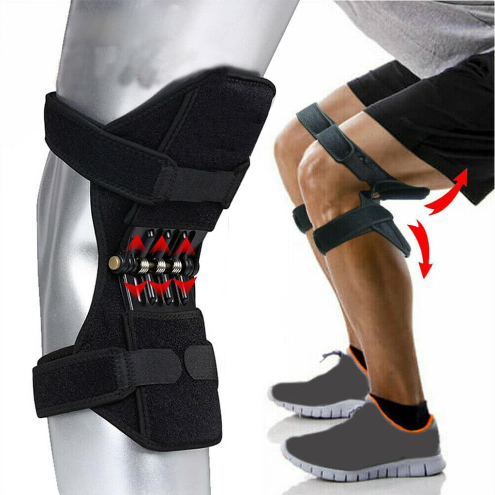 Yohou Black 2 Pieces Knee Protection Booster Joint Support Pads Knee Support Knee Bandag