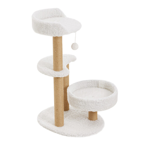 Living And Home Padded Cat Tower with Sisal Scratching Post 1