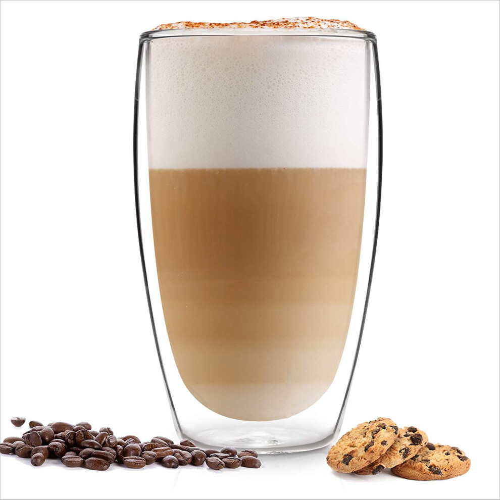 Latte Macchiato Glasses (450ML) - double-walled Glasses Made Of Borosilicate Glass -high-quality Thermal Glasses