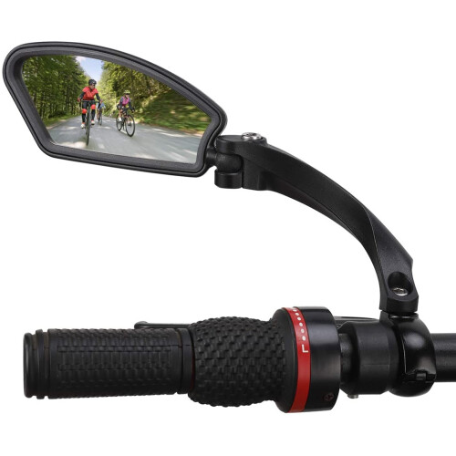 Left Bicycle rear view mirror, handlebar bicycle mirror, HD, impact resistant 1