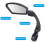 Left Bicycle rear view mirror, handlebar bicycle mirror, HD, impact resistant 7