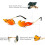 4 Pairs Fire Flame Sunglasses Rimless Fire Shaped Glasses 2