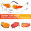 4 Pairs Fire Flame Sunglasses Rimless Fire Shaped Glasses 3