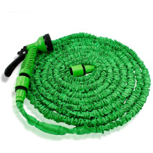 Expandable Garden Hose, Deluxe Flexible Heavy Duty Garden Hose With Spray Nozzle - 50', Green