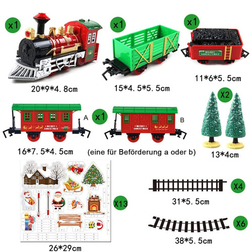 Classic Christmas Train Set Toy with Lights and Sounds 1