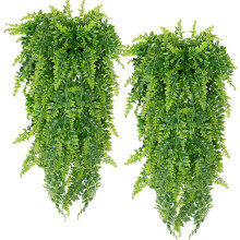2Piece Pack Faux Hanging Vines Fake Ivy Ferns Outdoor