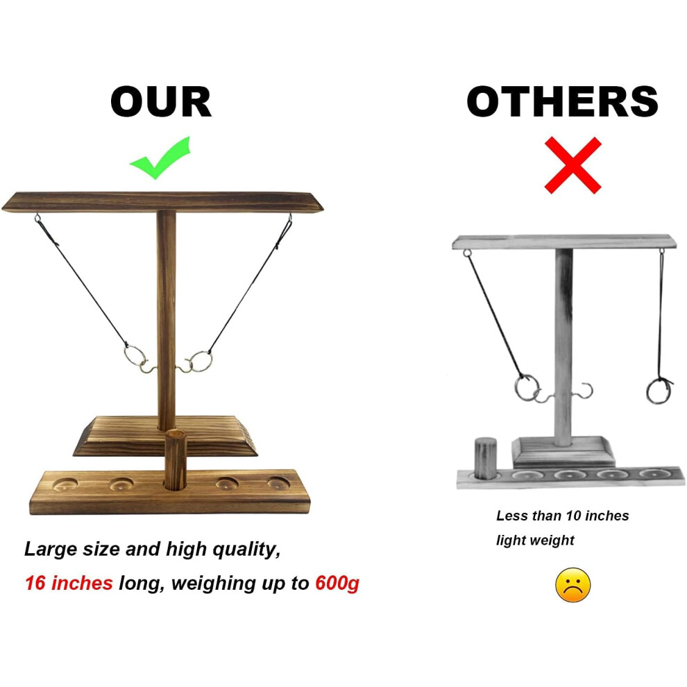 Photos - Other Toys Hook and Ring Game for Adults - Hook and Ring Interactive Game with Shot Ladder Bundle