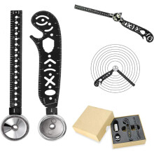 Multifunction Drawing Tool Versatile Drawing Curved Magnetic Ruler Protractor Combo and Mini Compass