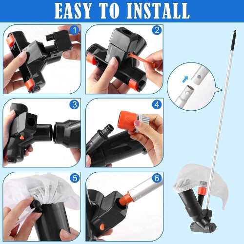 Portable Pool Vacuum Cleaner for Above Ground Pools, Spa 2