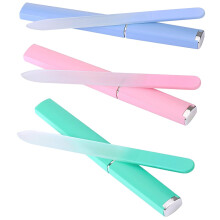 3 Pack Crystal Glass Nail File With Case Fingernail Files