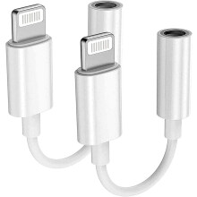 2 Pack-Apple Lightning To 3.5 Mm Headphone Jack Adapter Connector