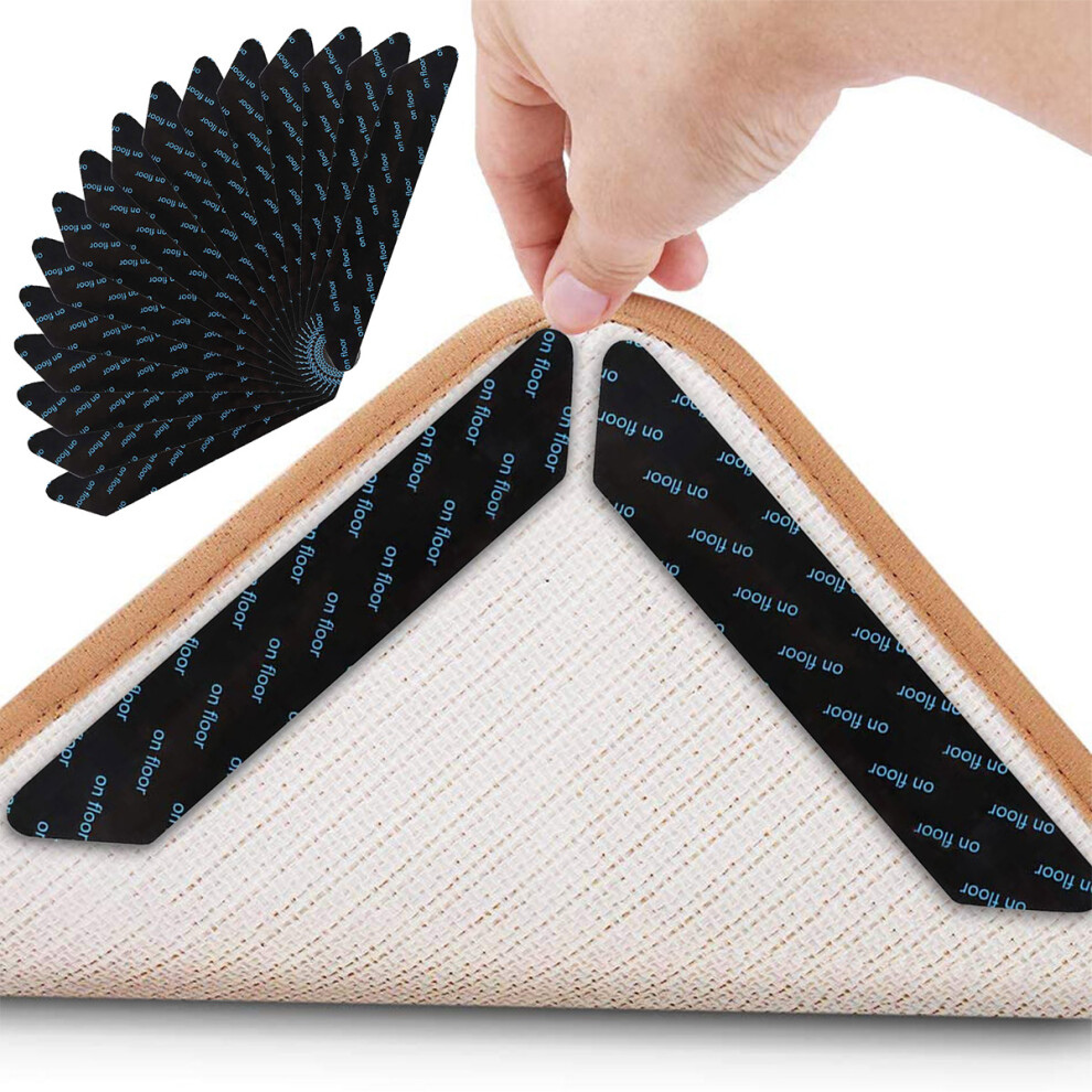 Carpet Gripper Anti-Slip Mat, 16 Pieces Anti-Slip Mat for Carpet, Rug Grippers