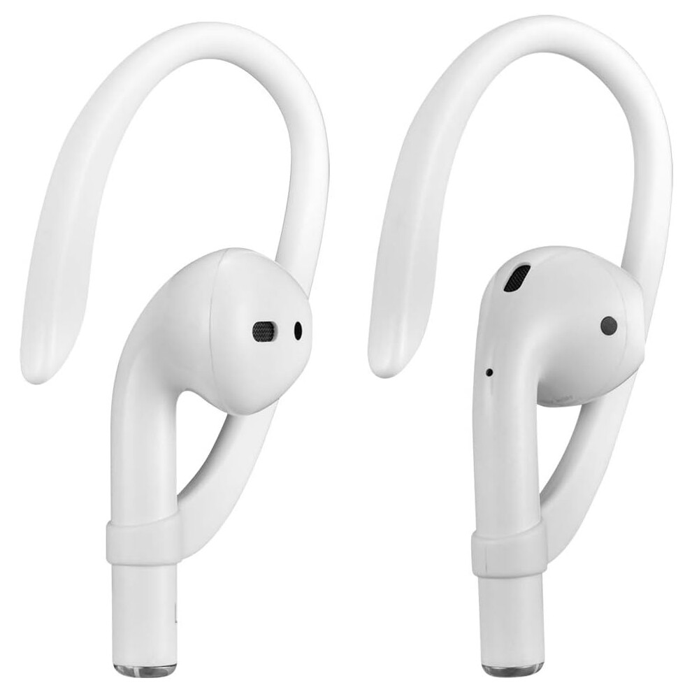 2 Pairs Of Ear Hook Holders For Airpods Strap Silicone Sport Anti Lost Ear Hooks White 9379360719626
